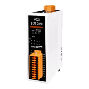 ECAT-2060 EtherCAT Slave I/O Module with Isolated 6-ch DI & 6-ch Relay