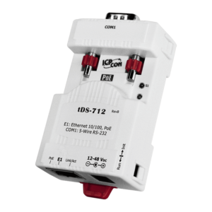tDS-712 Tiny (1x RS-232, DB9 Male) Serial-to-Ethernet Device Server with PoE