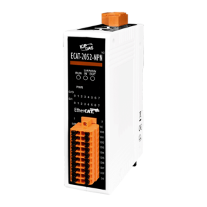 ECAT-2052-NPN EtherCAT Slave I/O Module with Isolated 8-ch DI (Wet) & 8-ch DO (Sink, NPN)
