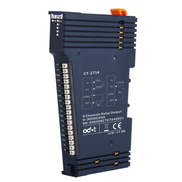 ODOT CT-2754 4-Channel Relay Output Module - 3A/30VDC/90W (with RC & Flyback Diode)