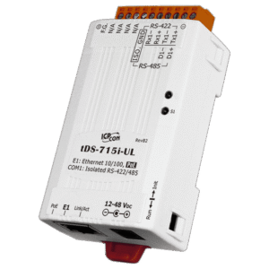 tDS-715i-UL Tiny (1x Isolated RS-422/485) Serial-to-Ethernet Device Server with PoE (UL Approved)