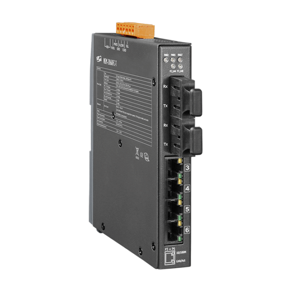 NSM-206AFC-T 4-port 10/100 Mbps Ethernet with 2 fiber port Switch  (Multi mode, SC connector) with metal case