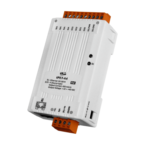 tPET-A4 4-ch Source-type Digital Output Ethernet PoE module