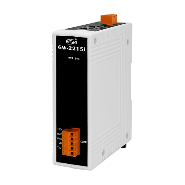 GW-2215i Modbus/TCP to RTU/ASCII Gateway with 2-port Ethernet switch & 1 Isolated RS-422/485 Port