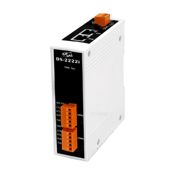 DS-2222i Device Server with 2-port Ethernet Switch & 2 Isolated RS-232 Ports