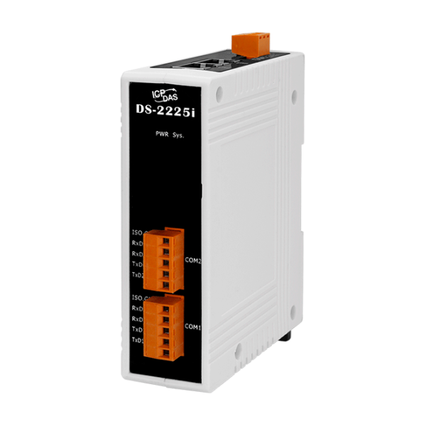 DS-2225i Device Server with 2-port Ethernet Switch & 2 Isolated RS-422/485 Port