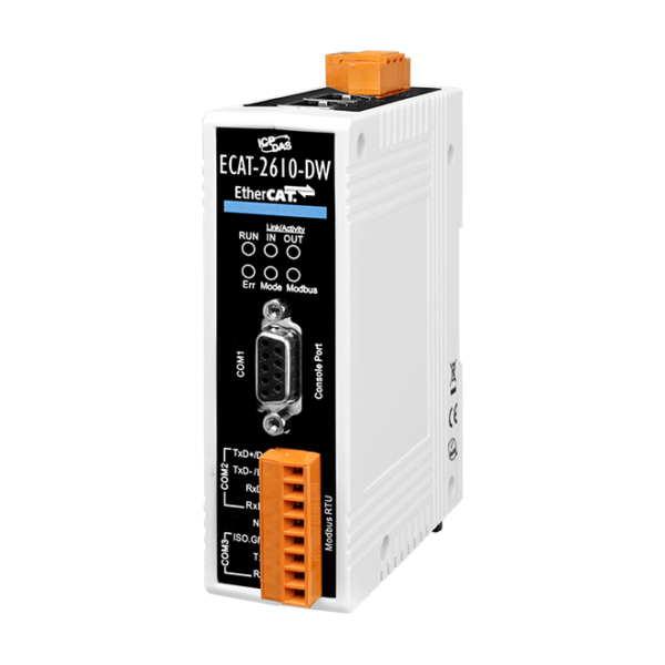 ECAT-2610-DW EtherCAT to Modbus RTU & Power Meter gateway
