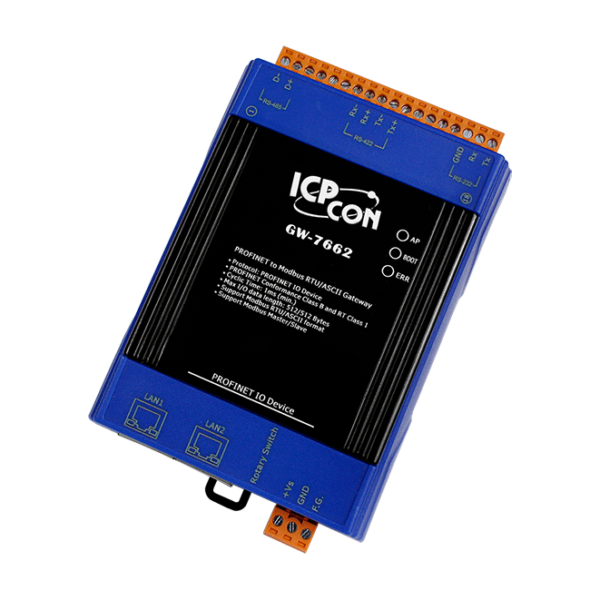 GW-7662 PROFINET to Modbus RTU/ASCII Gateway