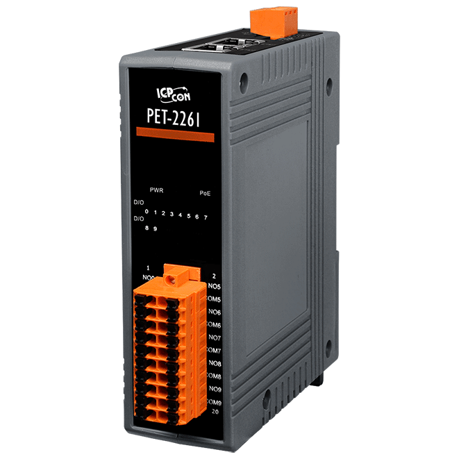 PET-2261 PoE I/O Module with 10-ch Power Relay