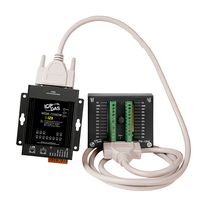 WISE-7519ZM/S2 Intelligent MQTT I/O Module with 10-ch AI, 3-ch DO and 2-port Ethernet Switch