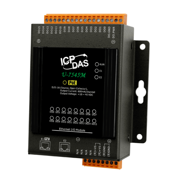 U-7545M OPC UA I/O Module with 16-channels DO (Source type) and 2-port Ethernet Switch
