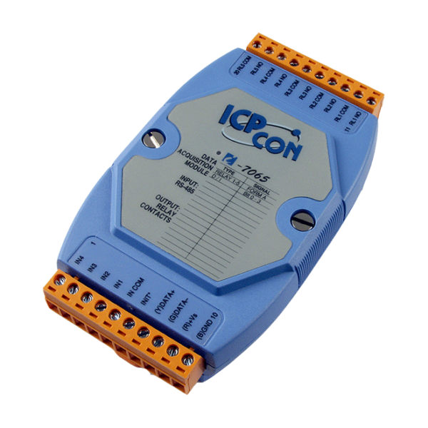 I-7065 4-ch Isolated (Wet, 4~30 VDC) DI and 5-ch Power Relay Module