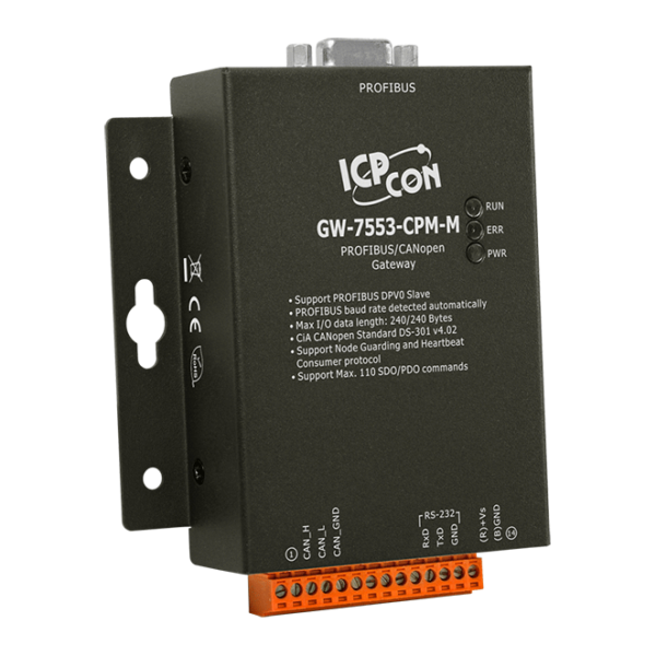 GW-7553-CPM-M PROFIBUS to CANopen Gateway (Metal Case)