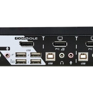 PAAG-112 2 Ports 4K DisplayPort KVM Switch with USB 2.0, Two-Way Audio