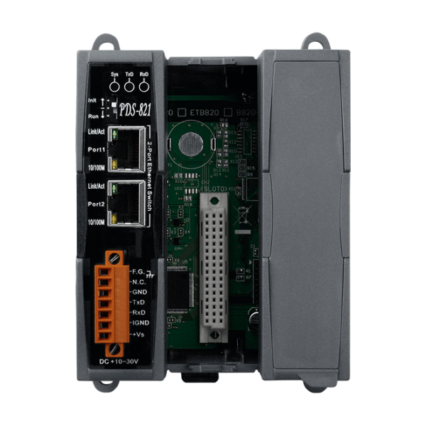 PDS-821 Programmable Serial-to-Ethernet Device Server with 2-port Ethernet Switch & 2x Expansion Slots