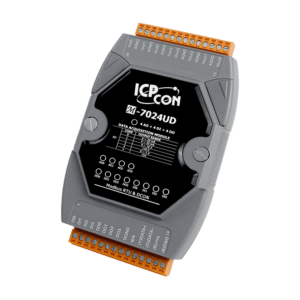 M-7024UD 4-ch 16-bit AO Module with 4 DI, 4 DO and LED Display