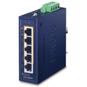 IGS-504PT Compact Industrial 4-Port 10/100/1000T 802.3at PoE + 1-Port 10/100/1000T Ethernet Switch