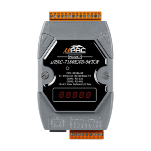uPAC-7186EXD-MTCP-G Palm-sized Programmable Modbus Gateway with 80186-80 CPU, Modbus Firmware & 7-Segment LED Display