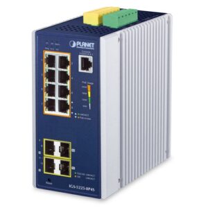 IGS-5225-8P4S Industrial L2+8-Port 10/100/1000T 802.3at PoE + 2-Port 100/1G SFP + 2-Port 100/1G/2.5G SFP Managed Ethernet Switch