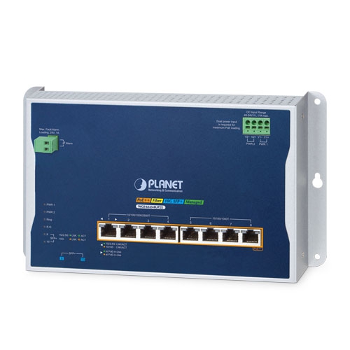 WGS-6325-8UP2X Industrial L3 4-Port 2.5G 802.3bt PoE + 4-Port 10/100/1000T 802.3bt PoE + 2-Port 10G SFP+ Wall-mount Managed Switch