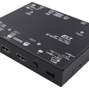 VKSM-8K212 2 Input 2 Output 8K/5K HDMI Switch-Splitter with eARC, EDID Management, Serial Control & Audio Embed/Extract