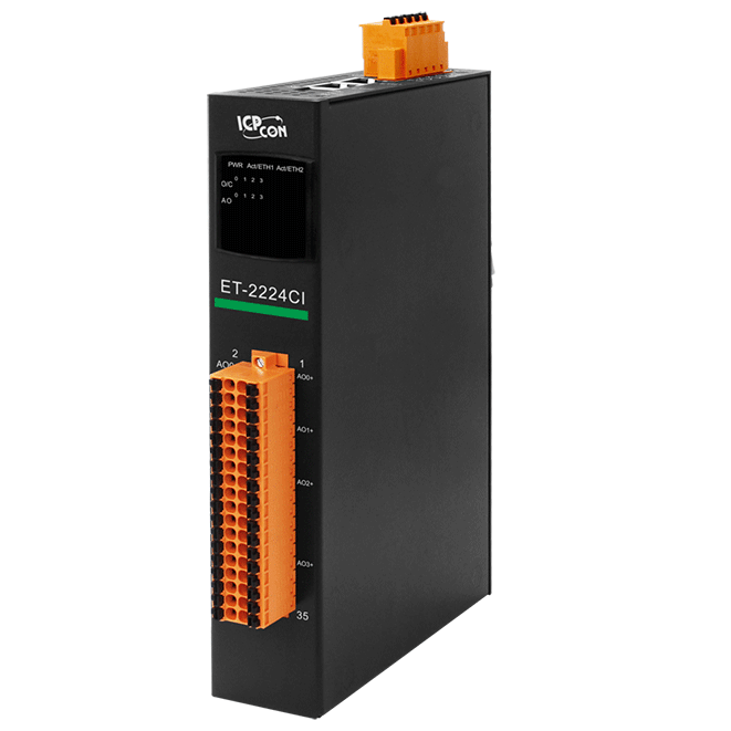 ET-2224CI Ethernet I/O Module with 4-ch AO with channel-to-channel isolation