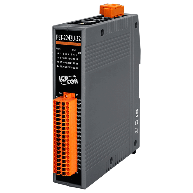 PET-2242U-32 PoE I/O Module with 32-ch DO (Sink/Source)