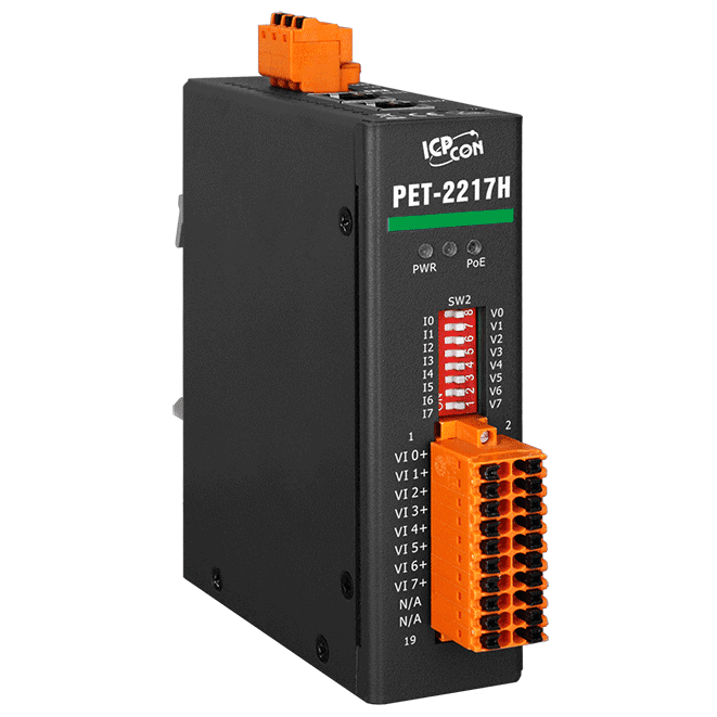 PET-2217H PoE I/O Module with 8-ch High Speed AI